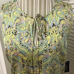 Juicy Couture Sunlit Deco Peplum Blouse